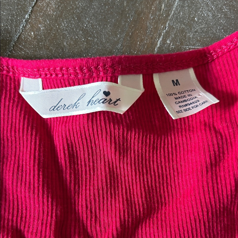 Derek Heart Red and Gray Striped shirt. - Picture 2 of 5